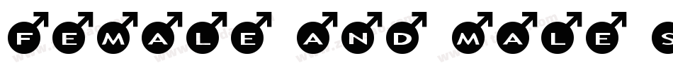 Female and Male Symbols字体转换